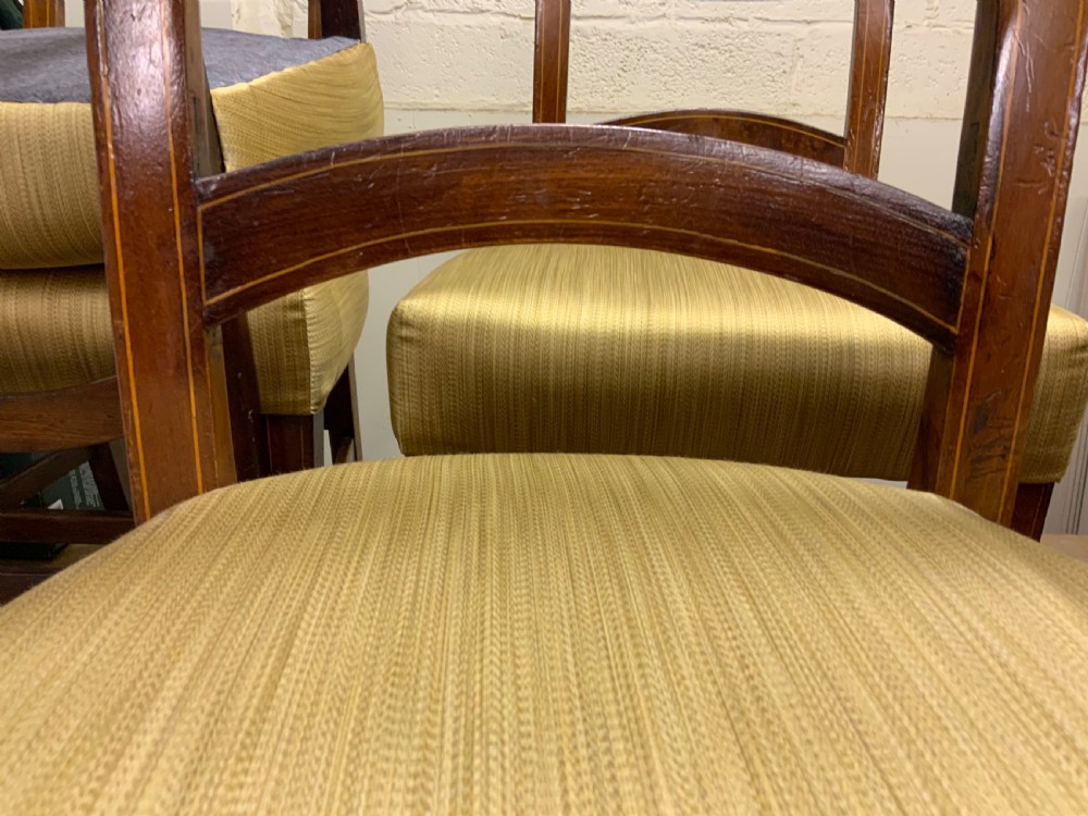SET OF 16 GEORGIAN MAHOGANY DINING CHAIRS WITH SHELL INLAYS  View XIX