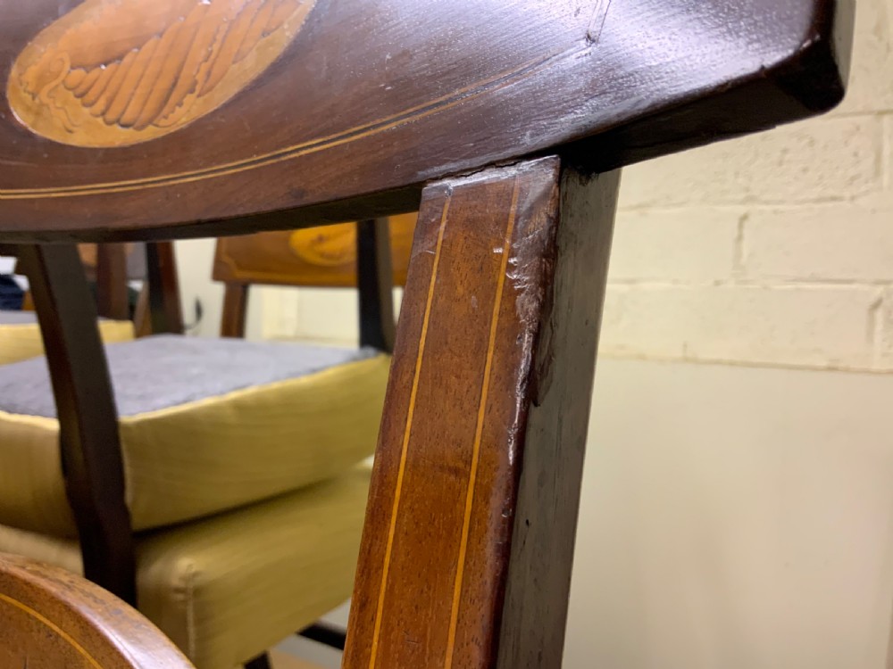 SET OF 16 GEORGIAN MAHOGANY DINING CHAIRS WITH SHELL INLAYS  View XXI