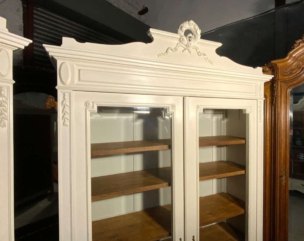 MATCHING PAIR OF PAINTED FRENCH BOOKCASES View II