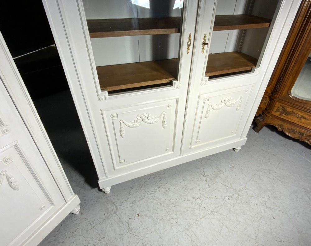 MATCHING PAIR OF PAINTED FRENCH BOOKCASES View V