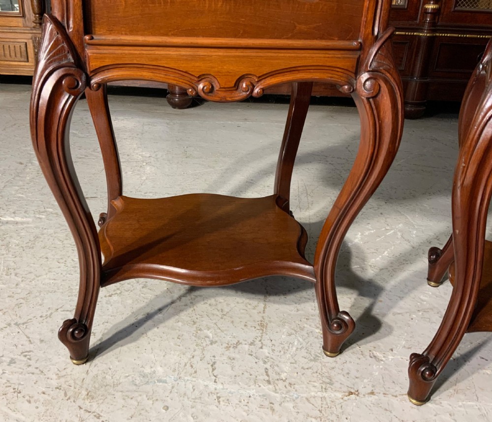 PAIR OF FRENCH MAHOGANY BEDSIDE CABINETS  View V