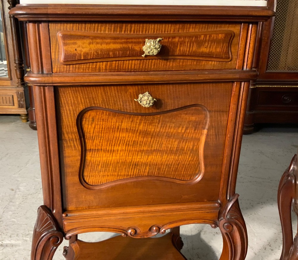 PAIR OF FRENCH MAHOGANY BEDSIDE CABINETS  View VI