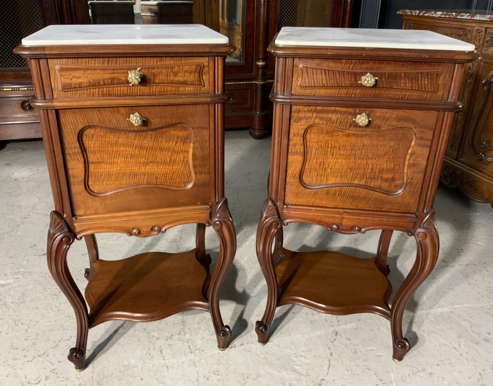PAIR OF FRENCH MAHOGANY BEDSIDE CABINETS  View VIII