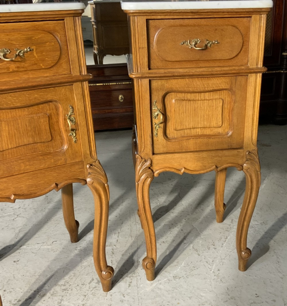 PAIR OF FRENCH OAK BEDSIDE CABINETS  View III