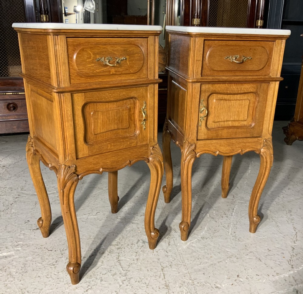 PAIR OF FRENCH OAK BEDSIDE CABINETS  View VII