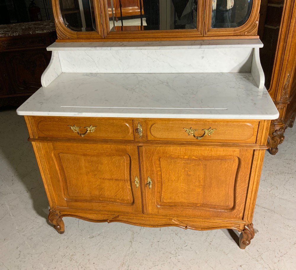 CARVED OAK FRENCH WASHSTAND DRESSING TABLE View II