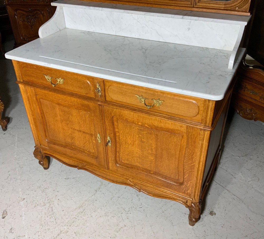 CARVED OAK FRENCH WASHSTAND DRESSING TABLE View IV