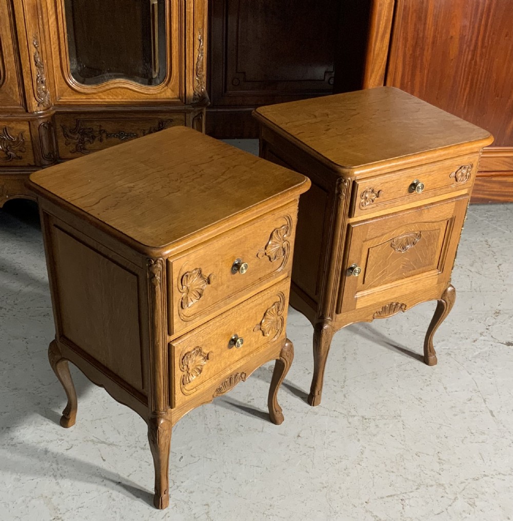 PAIR OF FRENCH OAK BEDSIDE CABINETS  View III