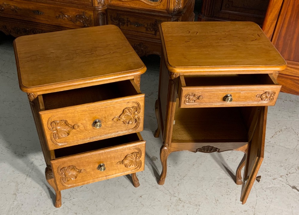 PAIR OF FRENCH OAK BEDSIDE CABINETS  View VII