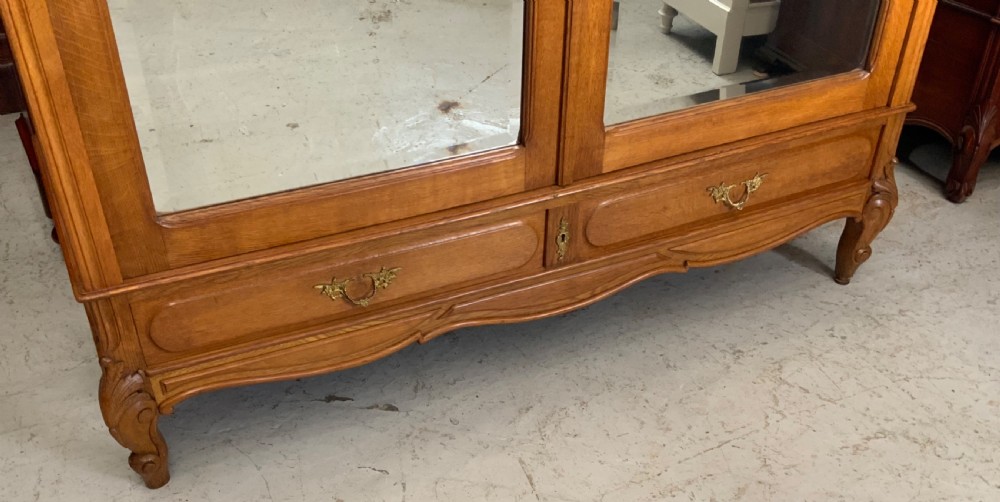 CARVED OAK FRENCH DOUBLE ARMOIRE  View III