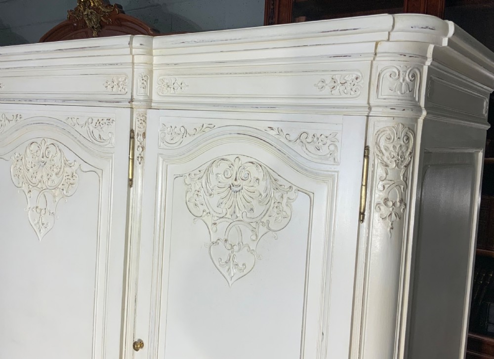 PAINTED OAK FRENCH TRIPLE ARMOIRE  View II