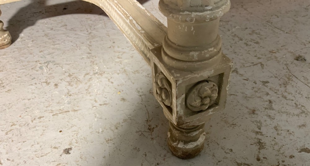 19th CENTURY FRENCH MARBLE TOPPED CONSOLE IN ORIGINAL PAINT  View XII