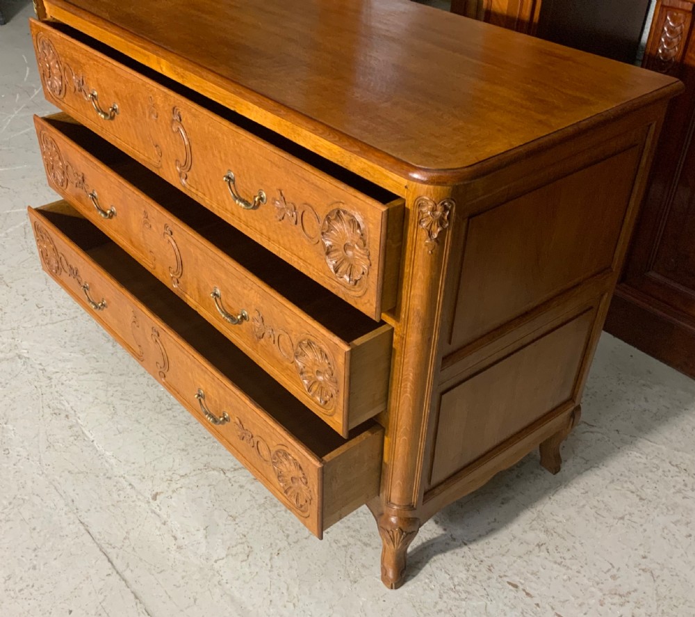 CARVED OAK FRENCH CHEST OF DRAWERS  View IV