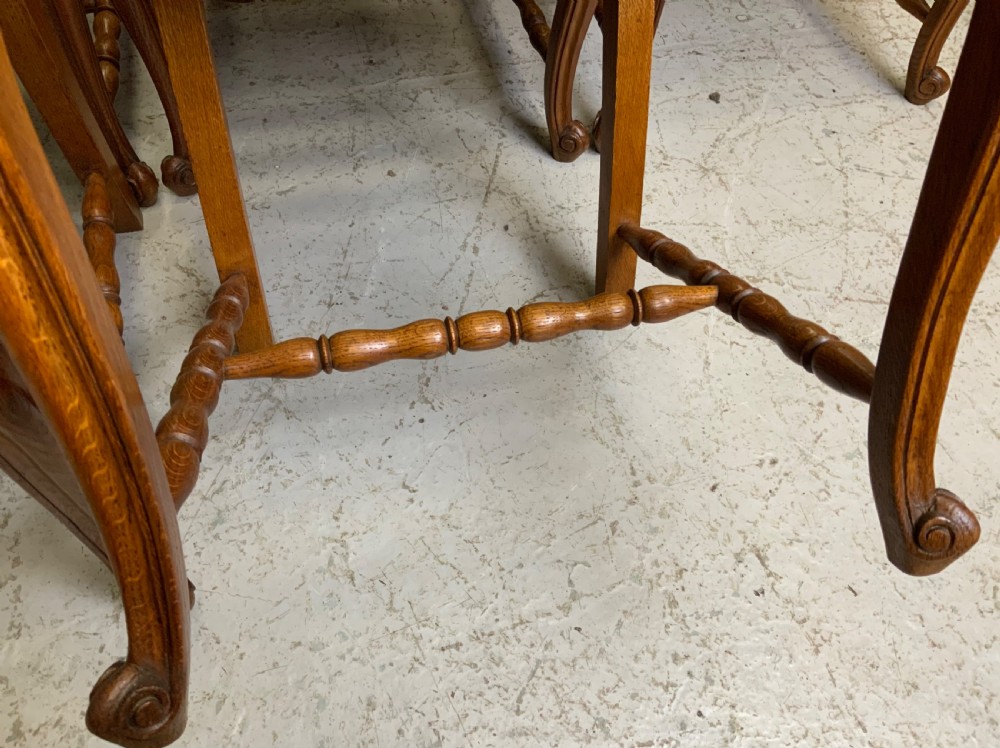 SET OF SIX FRENCH CARVED OAK DINING CHAIRS  View VII