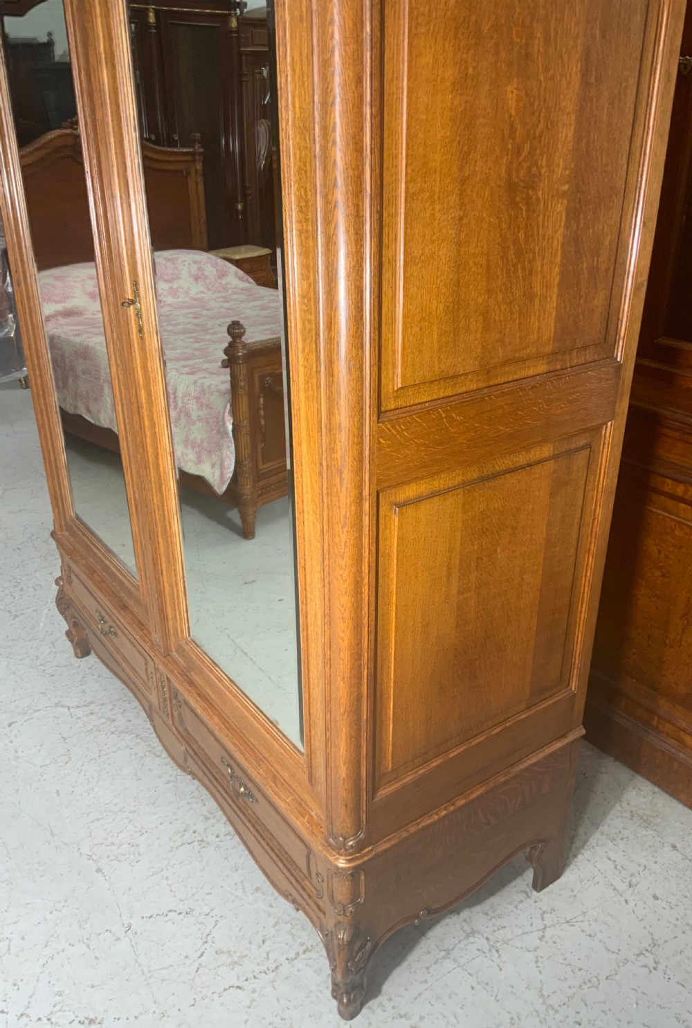 LARGE CARVED OAK FRENCH ARMOIRE  View VI