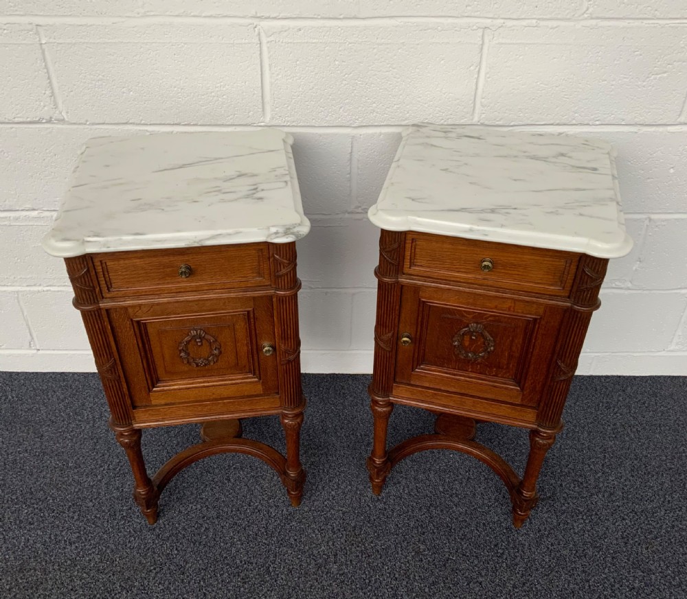 PAIR OF FRENCH OAK BEDSIDE CABINETS  View III
