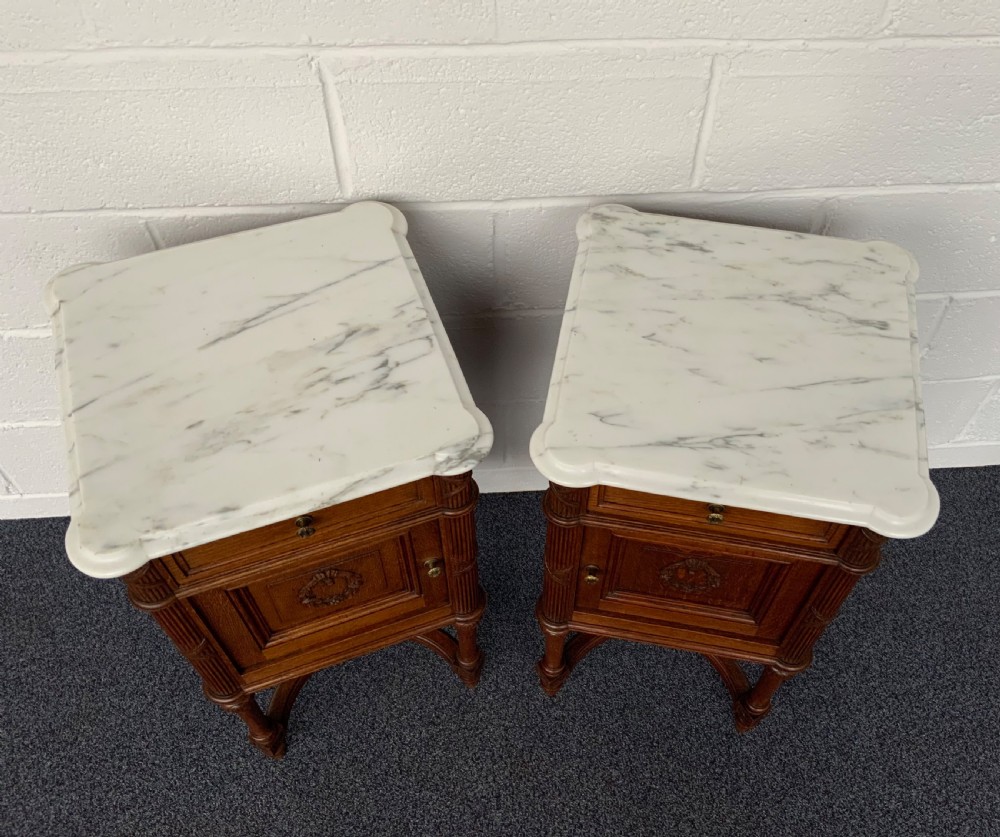 PAIR OF FRENCH OAK BEDSIDE CABINETS  View VI