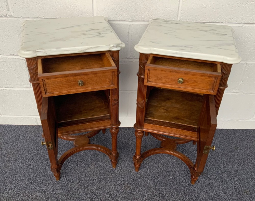 PAIR OF FRENCH OAK BEDSIDE CABINETS  View X