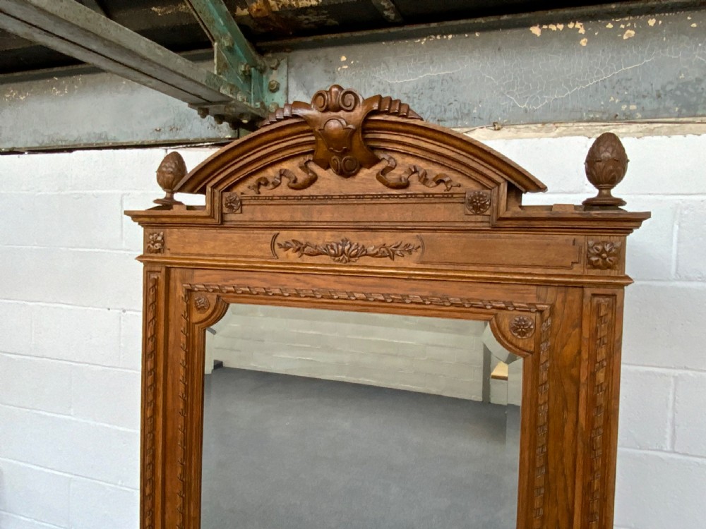 CARVED OAK FRENCH SINGLE ARMOIRE  View II