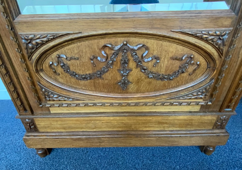 CARVED OAK FRENCH SINGLE ARMOIRE  View VII
