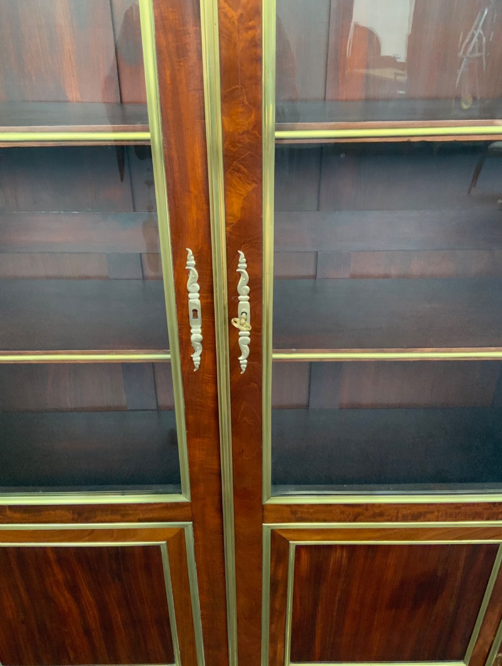 FRENCH MAHOGANY AND BRASS DIRECTOIRE BOOKCASE View IV