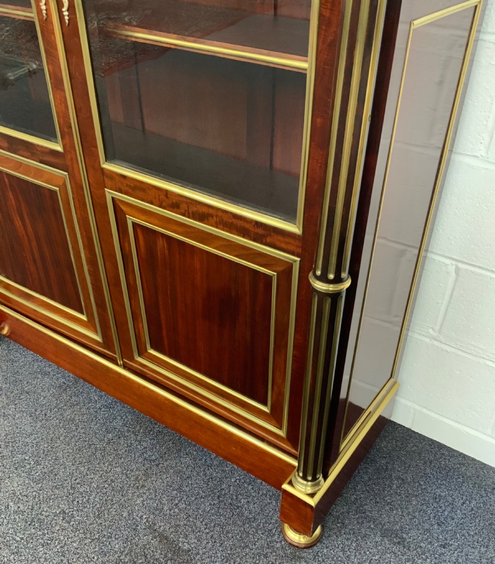FRENCH MAHOGANY AND BRASS DIRECTOIRE BOOKCASE View VI
