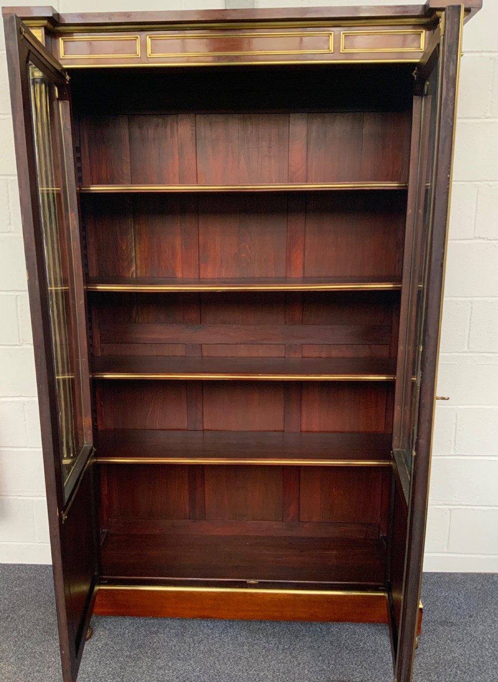 FRENCH MAHOGANY AND BRASS DIRECTOIRE BOOKCASE View VII