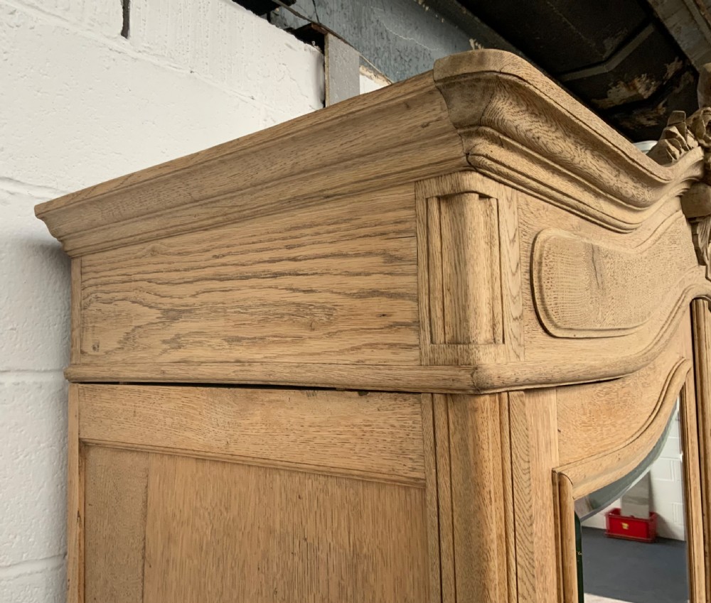 BLEACHED OAK FRENCH ARMOIRE  View VI