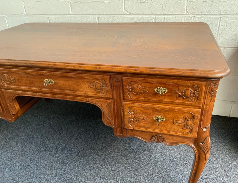 CARVED OAK FRENCH DESK View III