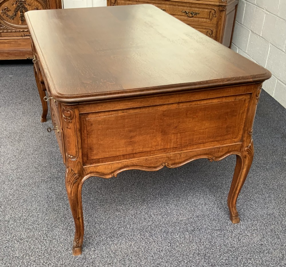 CARVED OAK FRENCH DESK View IV
