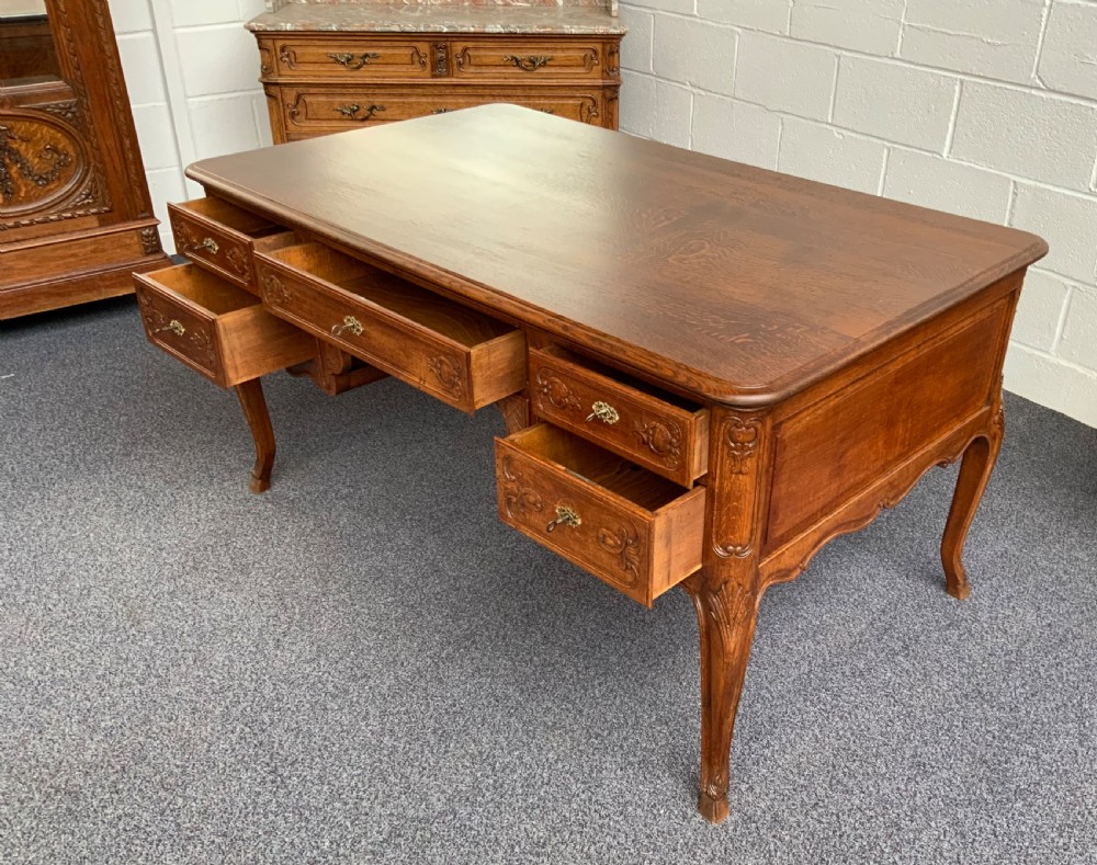 CARVED OAK FRENCH DESK View V