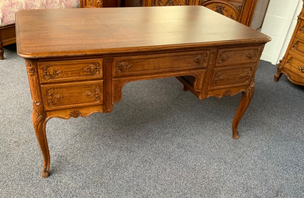 CARVED OAK FRENCH DESK View VII