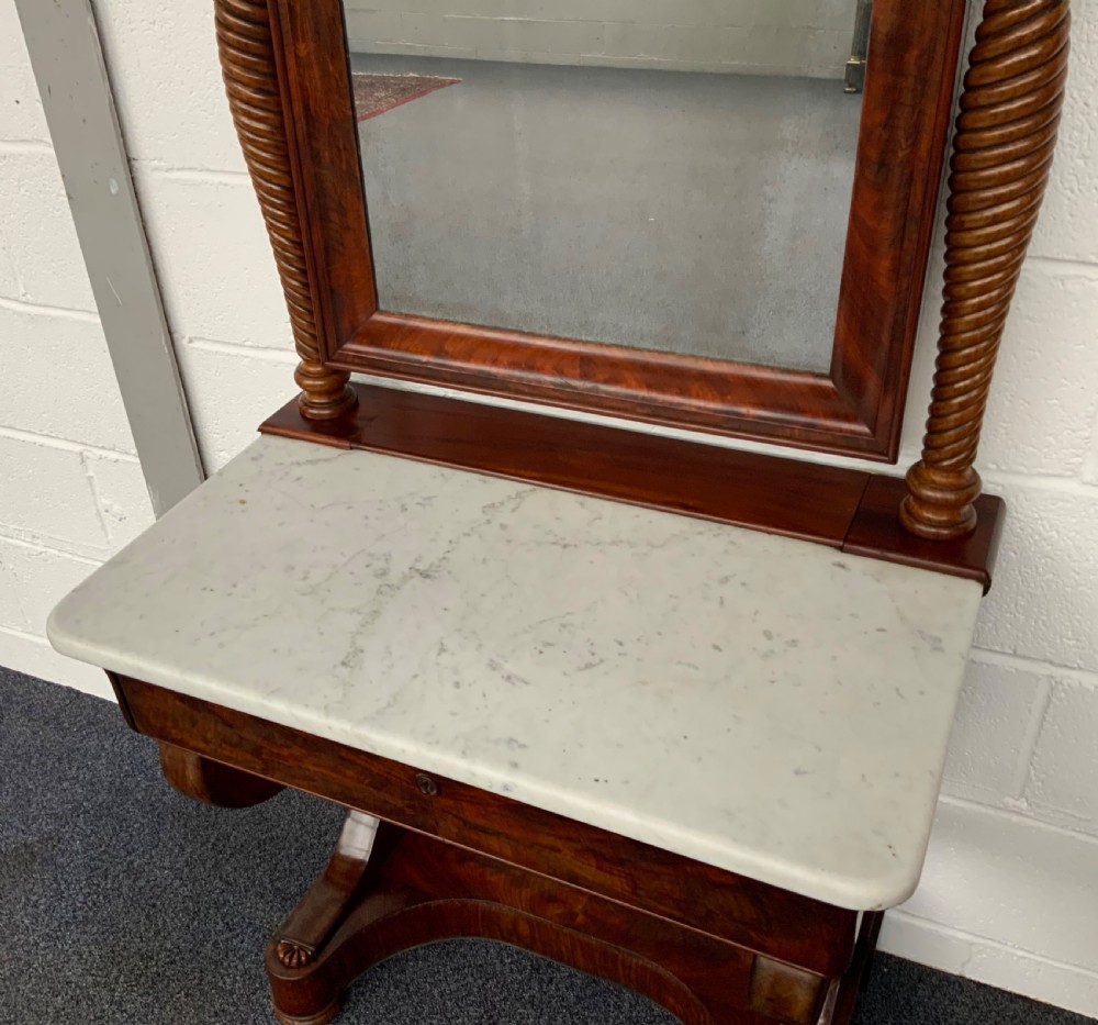 UNUSUAL FRENCH MAHOGANY CONSOLE View III