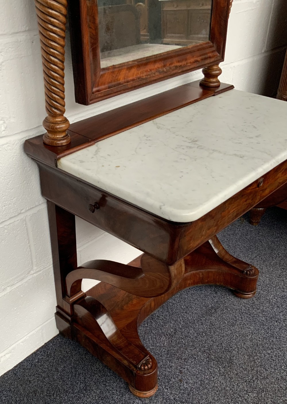 UNUSUAL FRENCH MAHOGANY CONSOLE View VIII