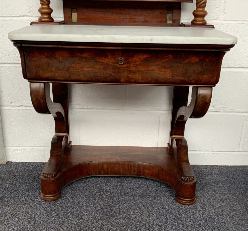 UNUSUAL FRENCH MAHOGANY CONSOLE View X