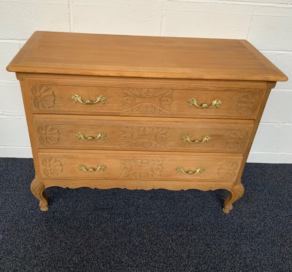 CARVED OAK FRENCH BLEACHED CHEST OF DRAWERS View VI