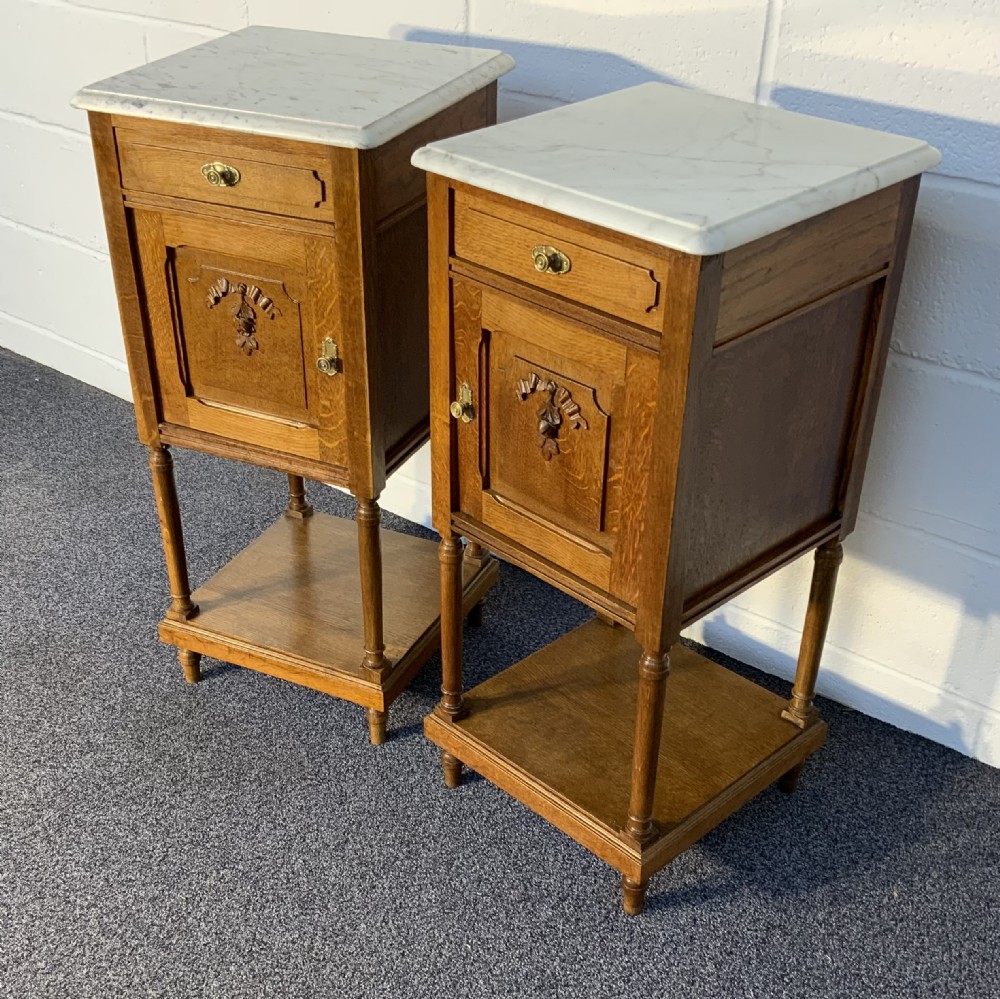 PAIR OF FRENCH OAK BEDSIDE CABINETS  View V
