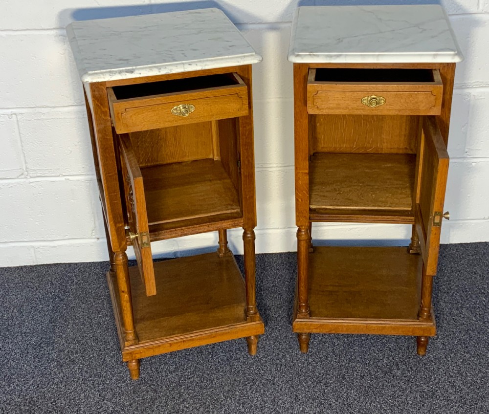 PAIR OF FRENCH OAK BEDSIDE CABINETS  View VI