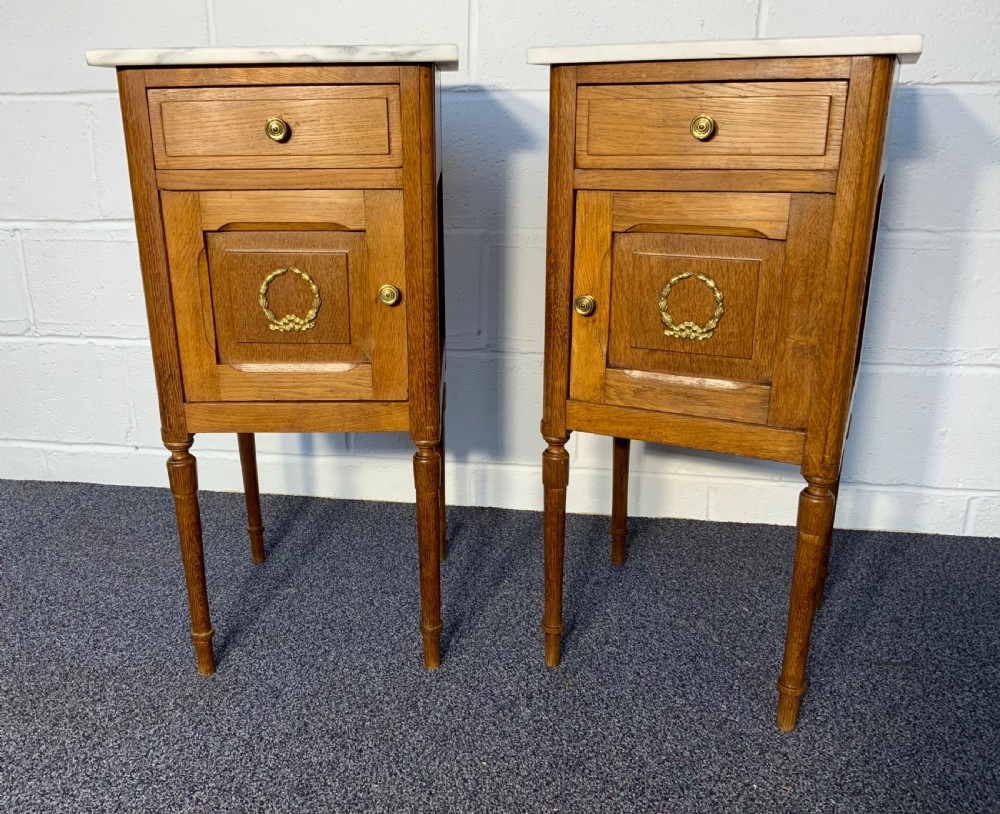 PAIR OF FRENCH BEDSIDE CABINETS  View II
