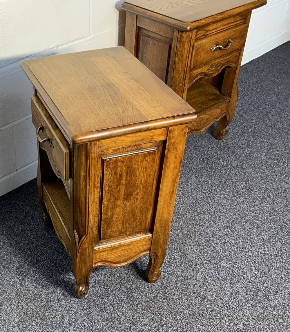 PAIR OF FRENCH OAK BEDSIDE CABINETS  View III