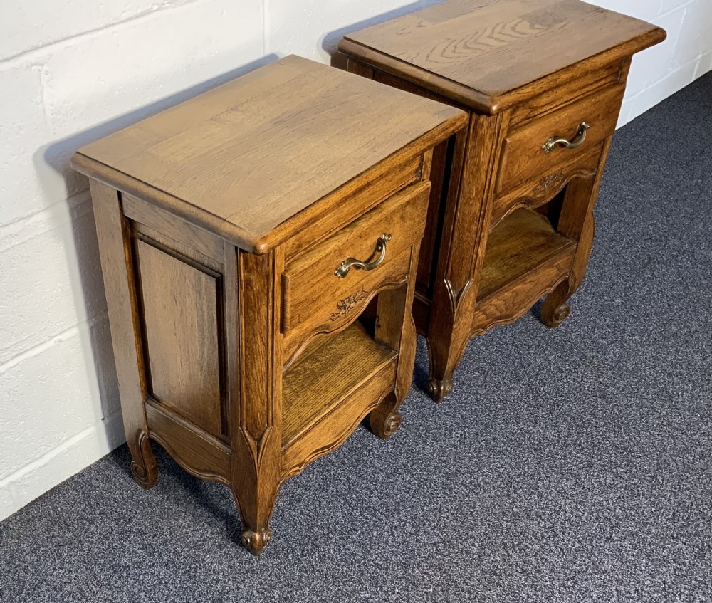PAIR OF FRENCH OAK BEDSIDE CABINETS  View IV