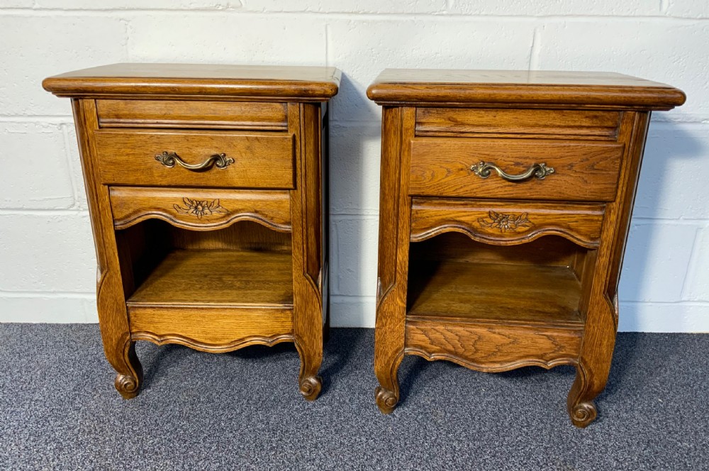 PAIR OF FRENCH OAK BEDSIDE CABINETS  View VI