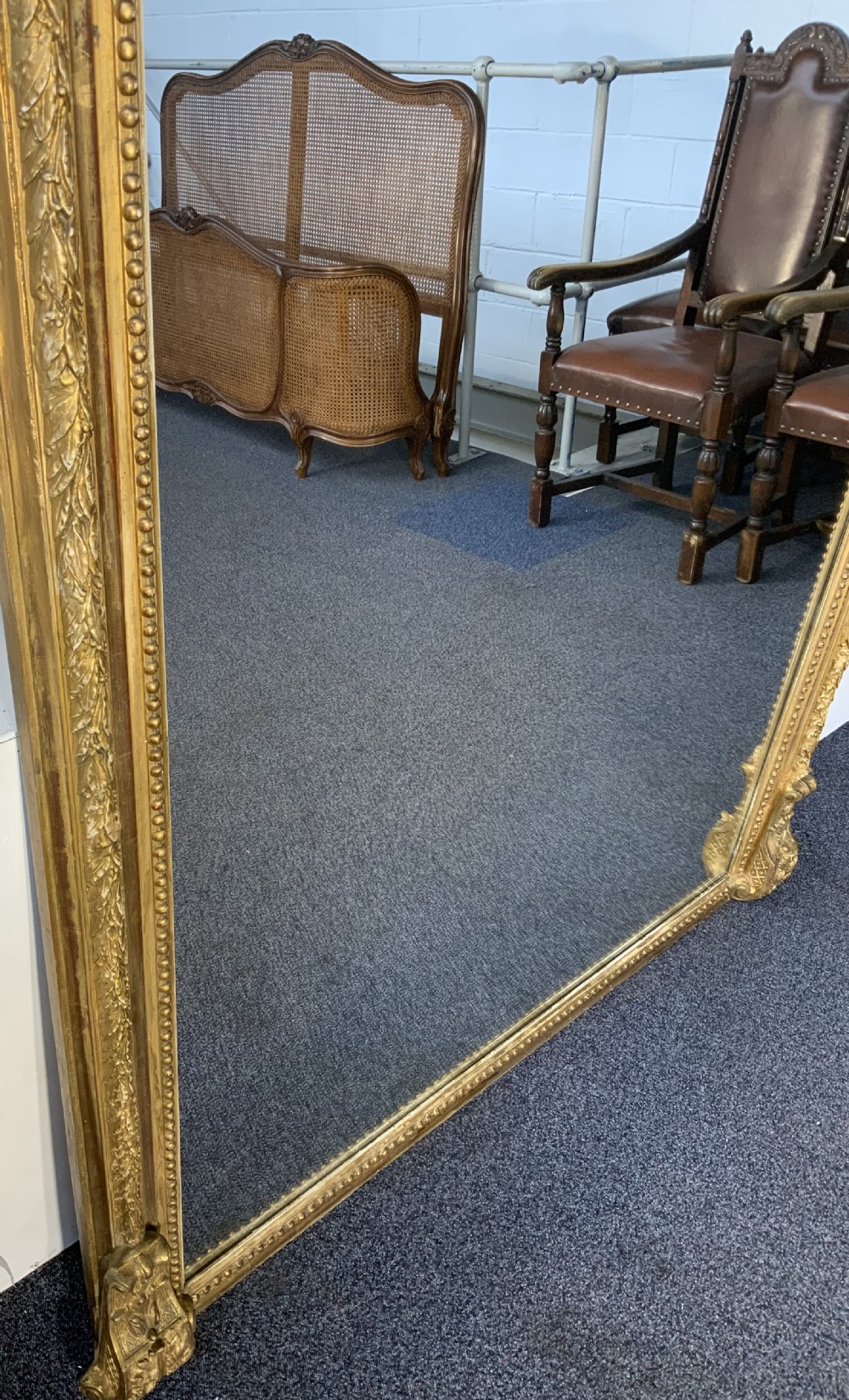 IMPRESSIVE LARGE 2.4 METER  FRENCH GILTWOOD MIRROR  View VIII