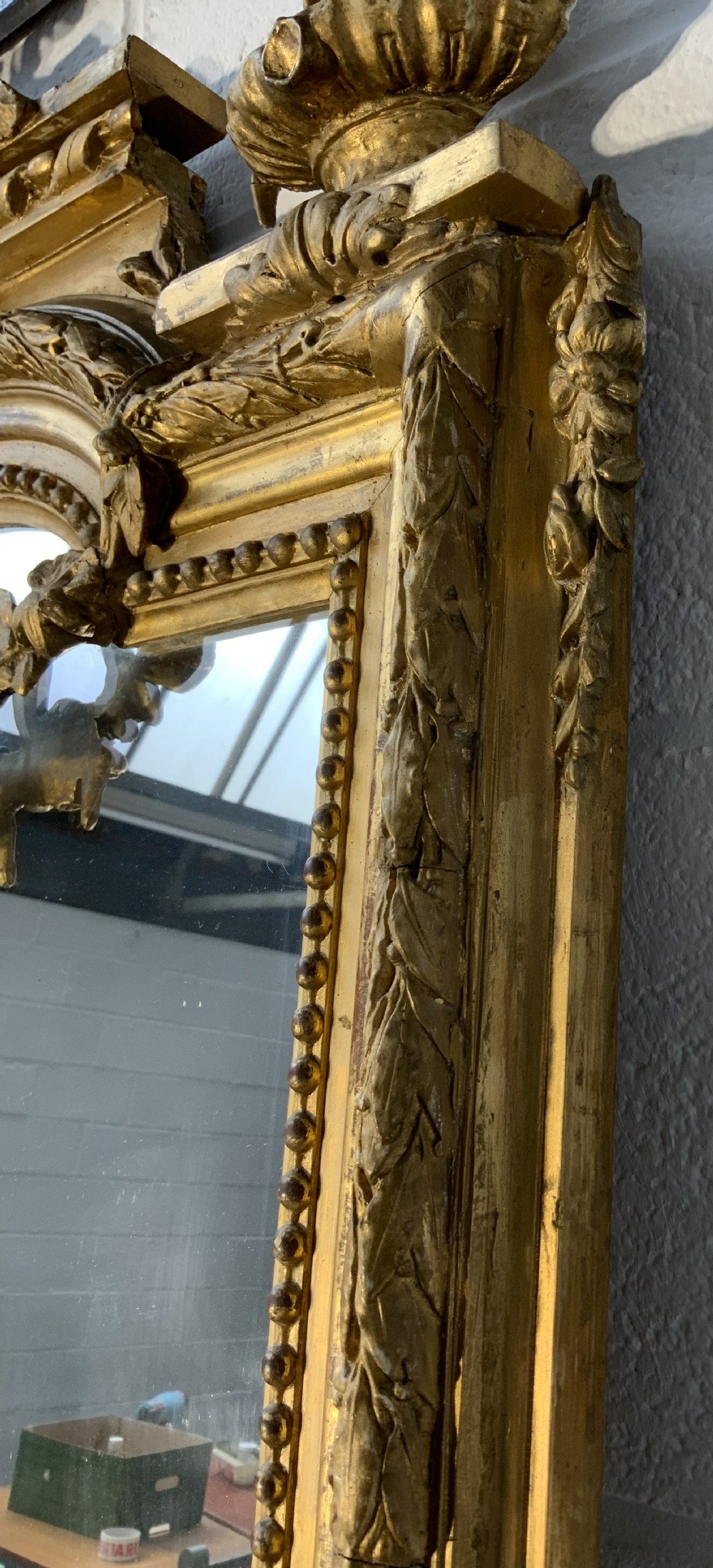 IMPRESSIVE LARGE 2.4 METER  FRENCH GILTWOOD MIRROR  View IX