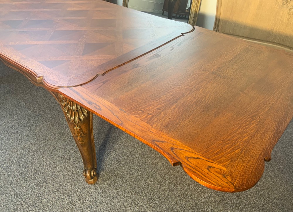 LARGE FRENCH OAK DRAW LEAF TABLE  View IV