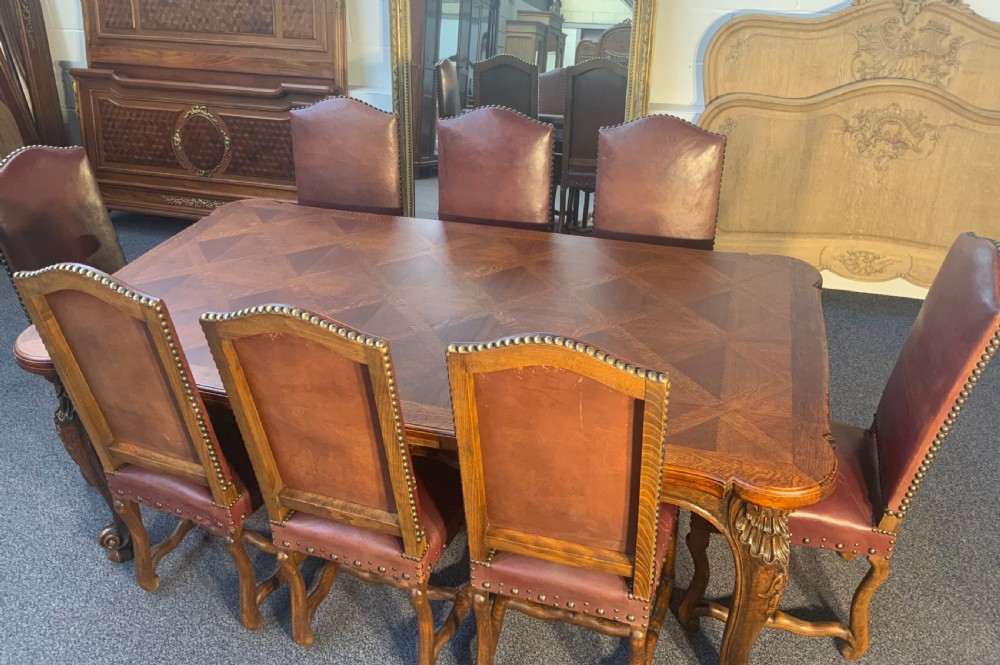 LARGE FRENCH OAK DRAW LEAF TABLE  View VII