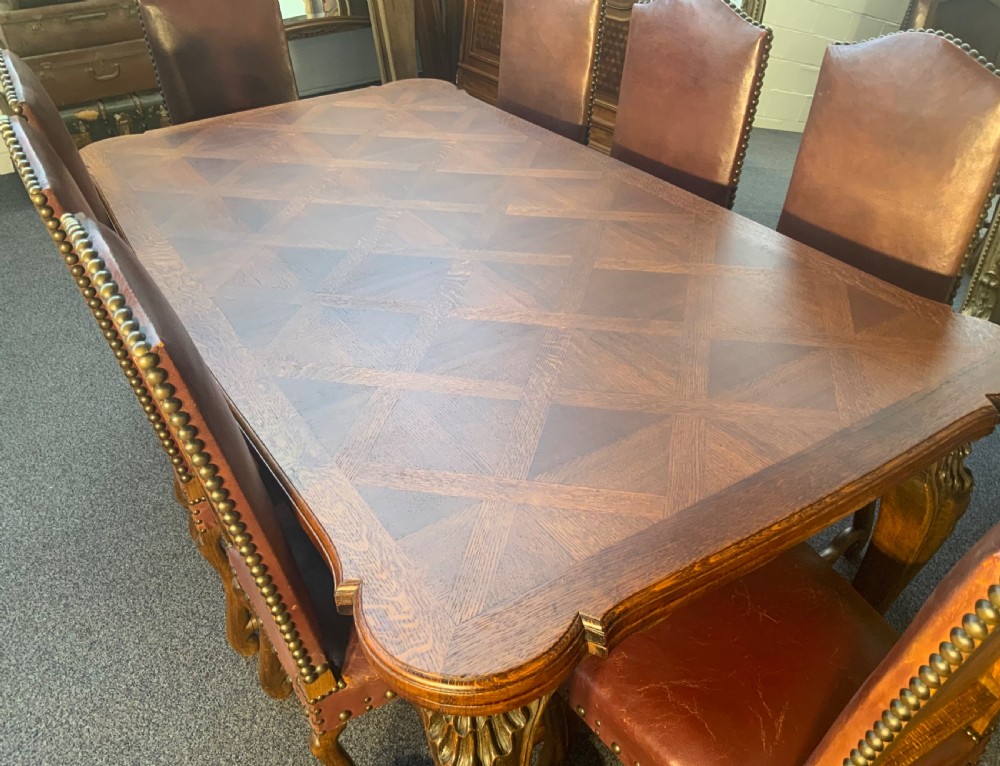 LARGE FRENCH OAK DRAW LEAF TABLE  View VIII