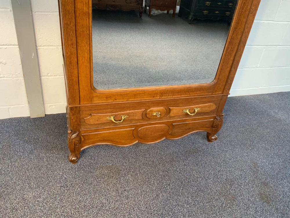 CARVED OAK FRENCH SINGLE ARMOIRE  View II