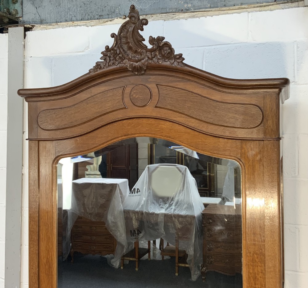 CARVED OAK FRENCH SINGLE ARMOIRE  View III