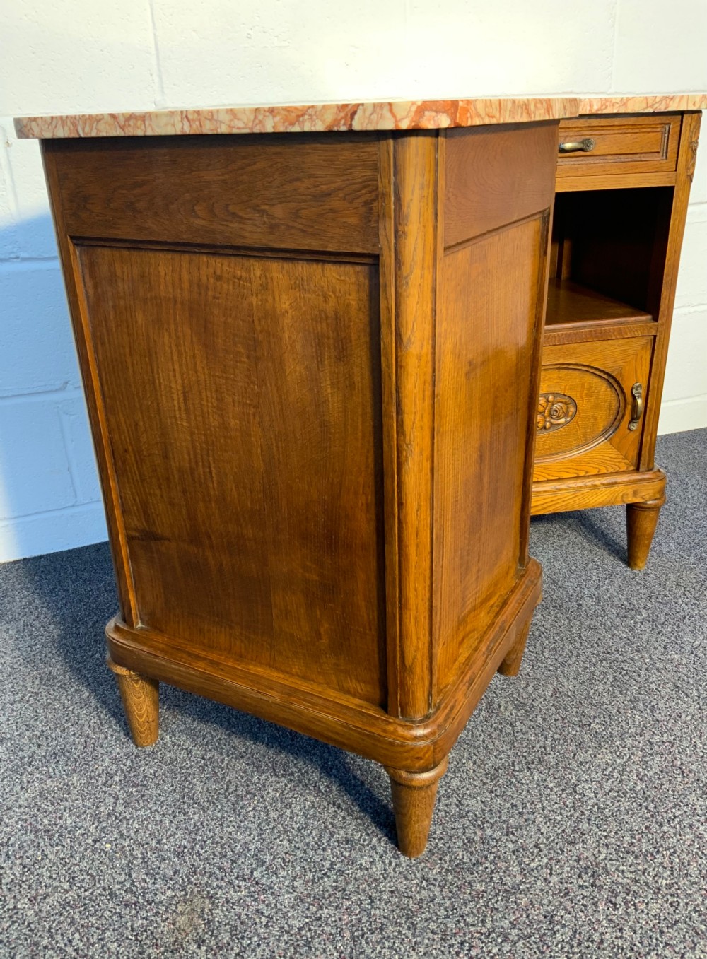 PAIR OF FRENCH OAK ART DECO BEDSIDE CABINETS  View V